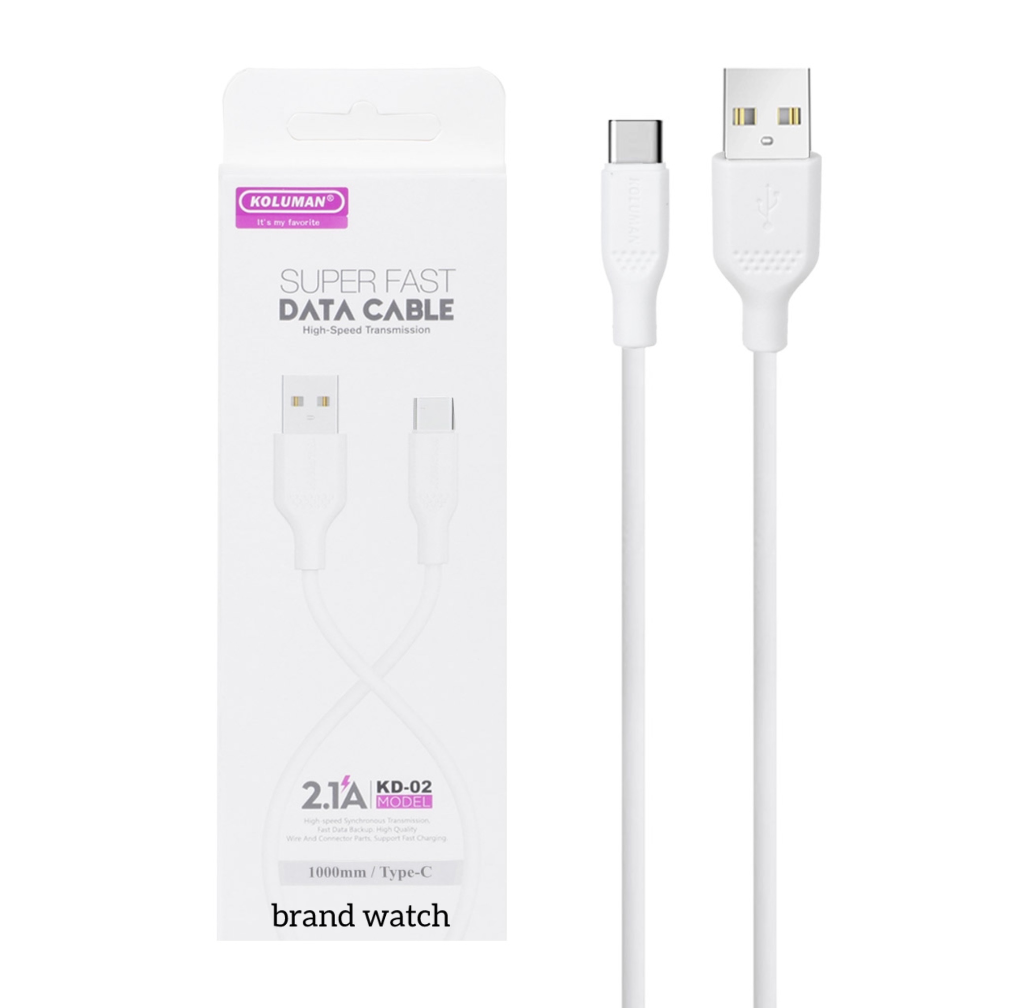 کابل تبدیل USB به Type-C کلومن مدل KD-02 طول 1 متر