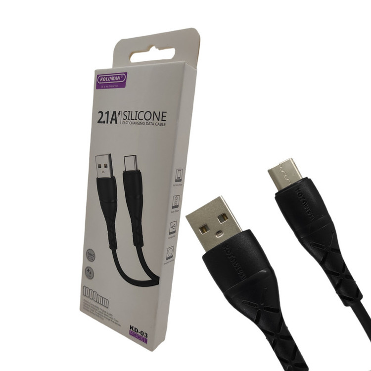 کابل تبدیل USB به Type-C کلومن مدل KD-02 طول 1 متر
